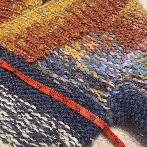 Anthropologie Sleeping on Snow Rainbow Chunky Knit Pullover Shawl Collar Sweater - Picture 9 of 9